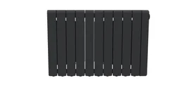 Radiateur électrique à inertie fluide 1500W EQUATION Duomo horizontal noir