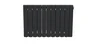 Radiateur électrique à inertie fluide 1500W EQUATION Duomo horizontal noir