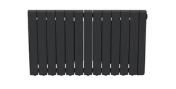 Radiateur électrique à inertie fluide 1800W EQUATION Duomo horizontal noir
