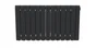Radiateur électrique à inertie fluide 1800W EQUATION Duomo horizontal noir