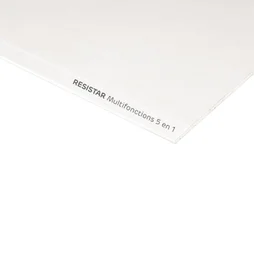 Plaque de plâtre BA 13, 5en1 : feu, phonique, hydro, HD, H.250 x l.120 cm, blanc