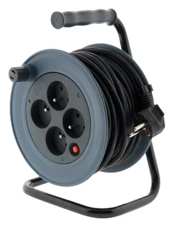 Enrouleur de câble électrique ménager avec terre L. 12 m ho5vvf 3g1, ZENITECH