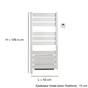 Sèche-serviettes électrique soufflant ACOVA 500 + 1000W, H.109.4 x l.50 cm Madras air blanc