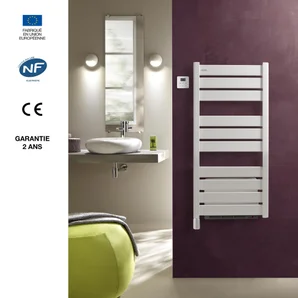 Sèche-serviettes électrique soufflant ACOVA 500 + 1000W, H.109.4 x l.50 cm Madras air blanc