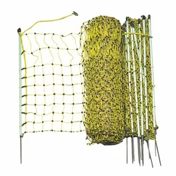 Filet lapin electrifiable 0m65/50m jaune + 15 piquets kit beaumont