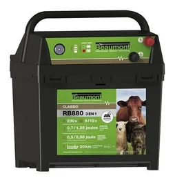 Electrificateur Clôture mixte 3en1 9v/12v/230v classic rb880 beaumont