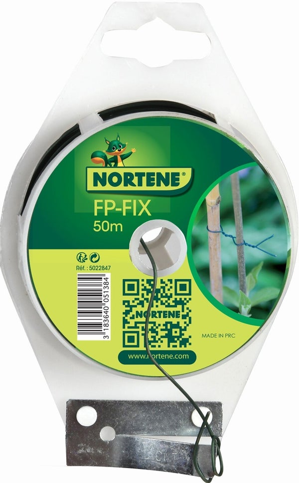 Fil de fer plastifie vert NORTENE FP-Fix, L.50 m