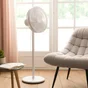 Ventilateur sur pied digital, Loft 40 cm, 50W blanc