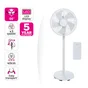 Ventilateur sur pied digital, Loft 40 cm, 50W blanc