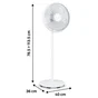 Ventilateur sur pied digital, Loft 40 cm, 50W blanc