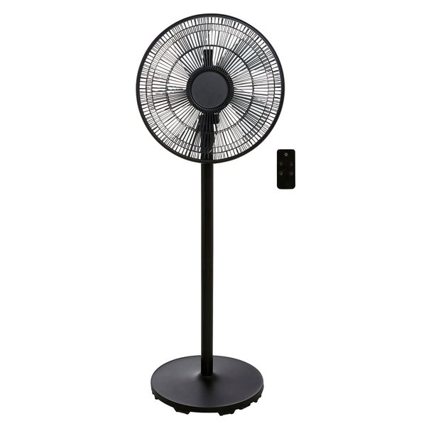 Ventilateur sur pied digital, Loft 40 cm, 50W Noir