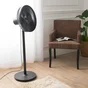 Ventilateur sur pied digital, Loft 40 cm, 50W Noir