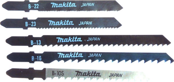 Lot de 5 lames de scie sauteuse B10S+B16+B13+ B23+B22 MAKITA
