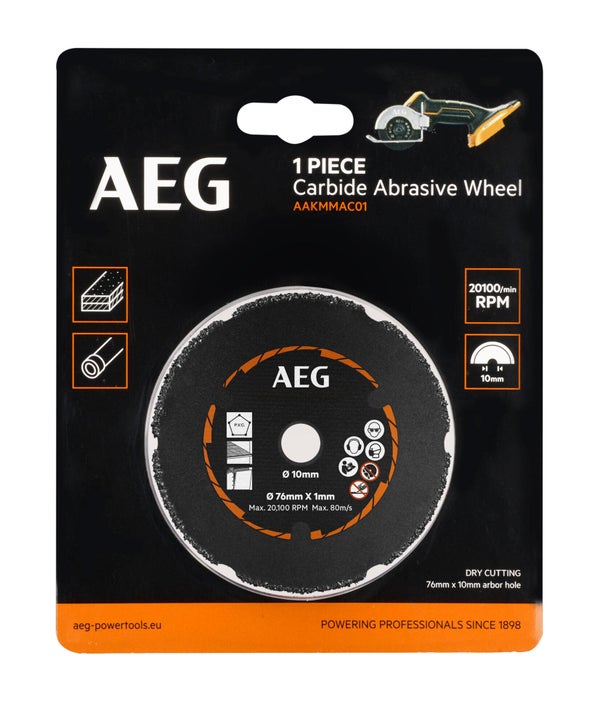 Disque abrasif carbure Diam. 76 mm pour mini scie multi matériaux SUBCOMPACT BMMS18SBL-0