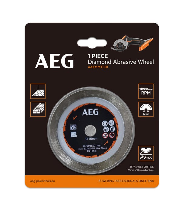 Disque céramique diam. 76 mm pour mini scie SUBCOMPACT AAKMMTC01