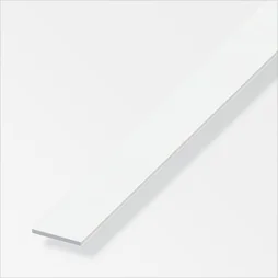 Plat 40 x 3 mm pvc blanc 2,5 m