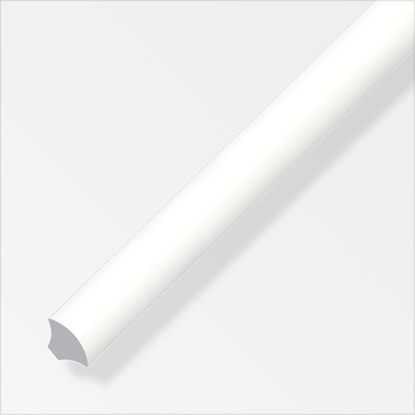 1/4 de rond 14 mm pvc blanc 2,5 m