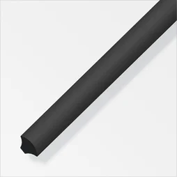 1/4 de rond 14 mm pvc noir 2,5 m