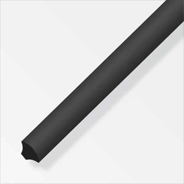 1/4 de rond 14 mm pvc noir 2,5 m