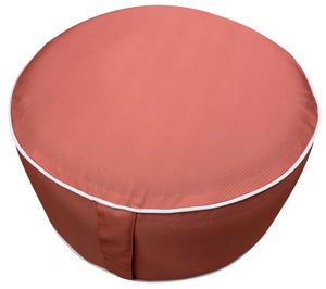 Pouf rond gonflabe, H.23 x diam. 53 cm, terra cota