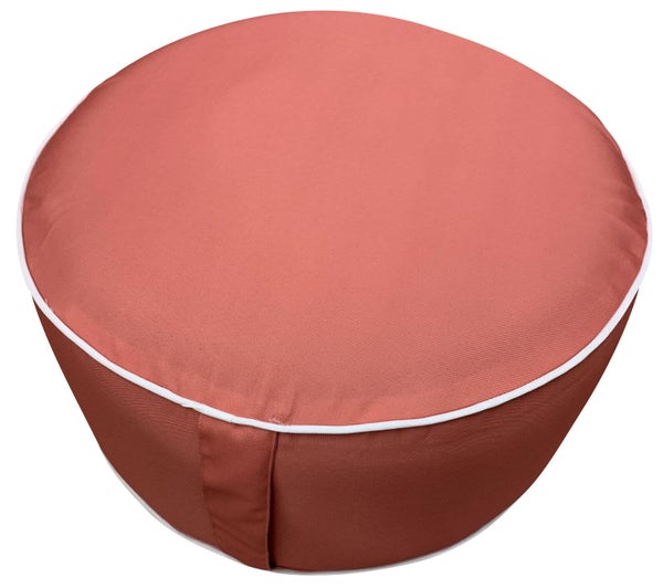 Pouf rond gonflabe, H.23 x diam. 53 cm, terra cota