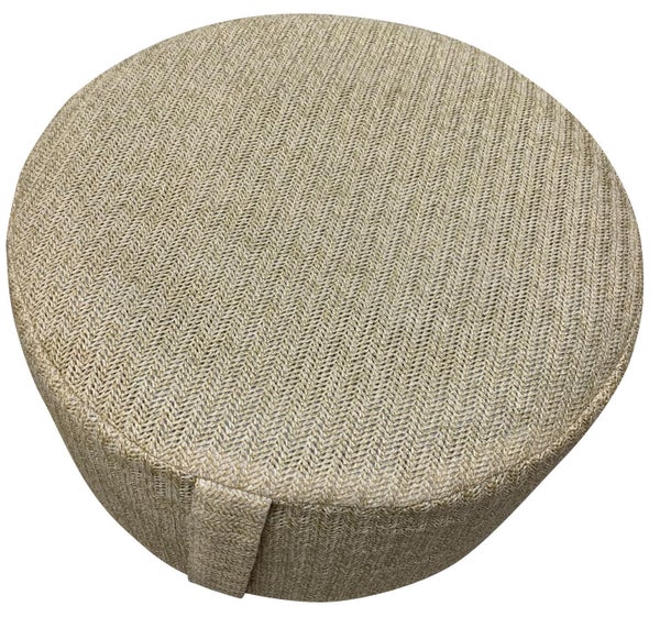 Pouf rond gonflabe, H.23 x diam. 53 cm, sable