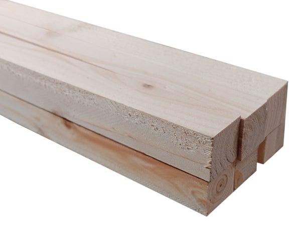 Lot de 6 tasseaux sapin brut 200 x 1.4 x 2.8
