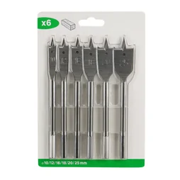 Coffret 6 pièces méche plate diam.10 à 25 1er prix