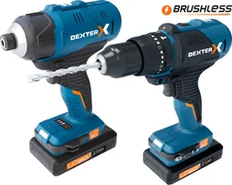 Perceuse visseuse à percussion sans fil 20V + visseuse à choc DEXTER, UP20