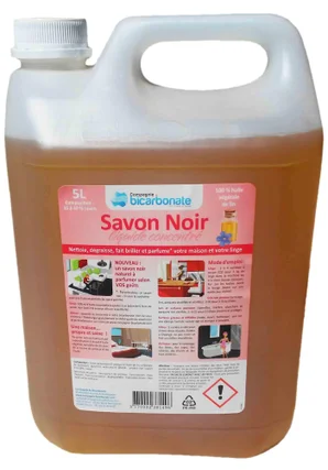 Savon noir liquide a l’huile de lin Compagnie du Bicarbonate 5l