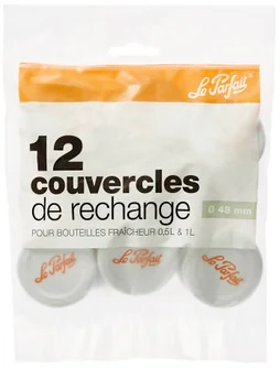 Lot de 12 capsules bouteille fraîcheur to48 blc