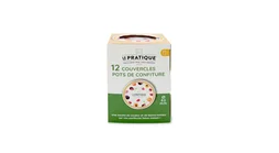 lot de 12 couvercles confiturier to d82 mm décor fruits