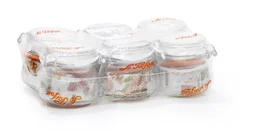 Lot de 6 bocaux lps 1/4l diam. 70
