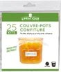 Couvre pot confiture 25 feuilles cellophane + elastiq/etiquet Le Pratique