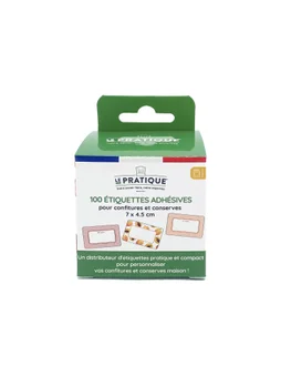 Etiquette bocaux adhesive 8 motifs boite 100 LE PRATIQUE