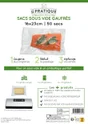 Lot de 50 sacs sous vide gaufre 16x23cm Le Pratique