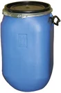 Fut de macération alimentaire 60L bleu couvercle + cerclage fer