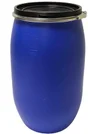 Fut de macération alimentaire 30L bleu couvercle + cerclage fer