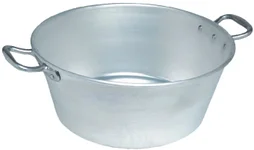 "Bassine à gras lourde pro type ""landaise"" aluminium diam. 60 55l Ep. 3,5 mm"