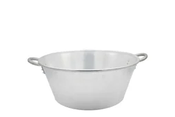 "Bassine à gras lourde pro type ""landaise"" anse alu diam. 65 72L Ep. 3,5 mm"