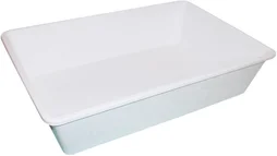 Bac alimentaire 20L polypropylène blanc 50 x 33,5 x H. 12 cm