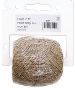 Ficelle charcuterie lin ecru 100g 90m 2.0/2+g177