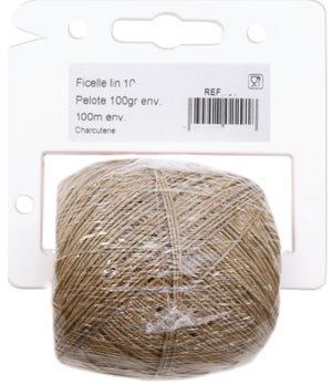 Ficelle charcuterie lin ecru 100g 90m 2.0/2+g177