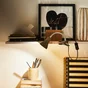 Lampe de bureau à pince, Salta, GU10, métal gris/argent, INSPIRE