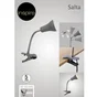 Lampe de bureau à pince, Salta, GU10, métal gris/argent, INSPIRE