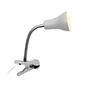 Lampe de bureau à pince, Salta, GU10 métal blanc, INSPIRE