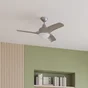 Ventilateur de plafond avec éclairage, INSPIRE Aruba, argent