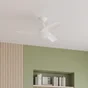 Ventilateur de plafond avec éclairage, INSPIRE Aruba, blanc