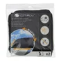 Lot de 2 pare soleil auto, lateral arriere, textile chaussette s, L. 60-85 cm, l. 35-50 cm, anti uv, noir, CONTREJOUR