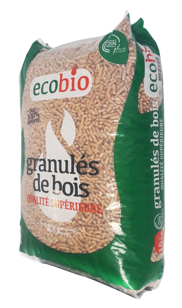 Granulés de bois 100% naturel ECOBIO 15Kg